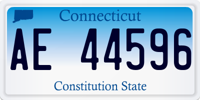 CT license plate AE44596