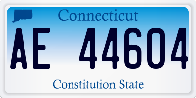 CT license plate AE44604