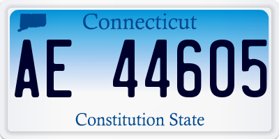 CT license plate AE44605