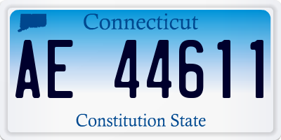 CT license plate AE44611