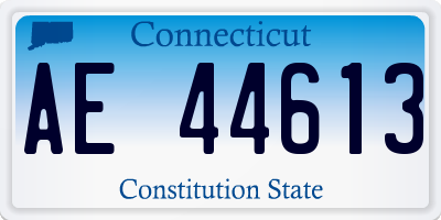 CT license plate AE44613