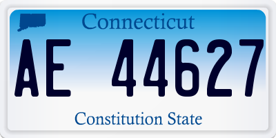 CT license plate AE44627