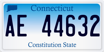CT license plate AE44632