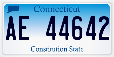 CT license plate AE44642