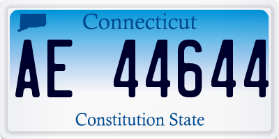 CT license plate AE44644