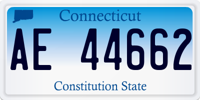 CT license plate AE44662