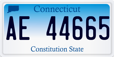 CT license plate AE44665