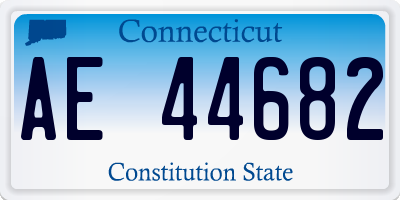 CT license plate AE44682
