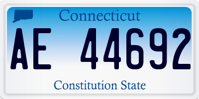 CT license plate AE44692