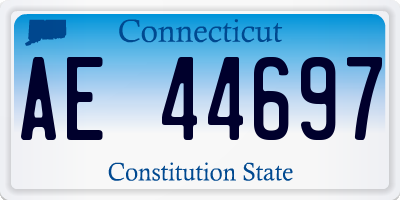 CT license plate AE44697
