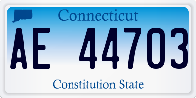 CT license plate AE44703