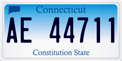 CT license plate AE44711