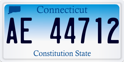 CT license plate AE44712