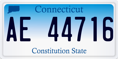 CT license plate AE44716