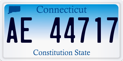 CT license plate AE44717
