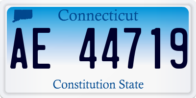 CT license plate AE44719