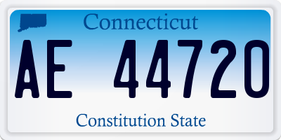 CT license plate AE44720