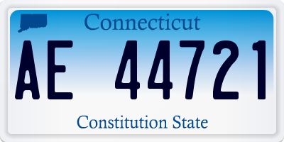 CT license plate AE44721