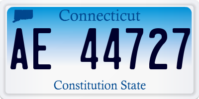 CT license plate AE44727
