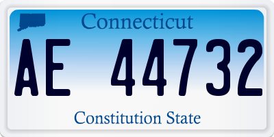 CT license plate AE44732