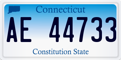 CT license plate AE44733