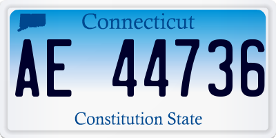 CT license plate AE44736