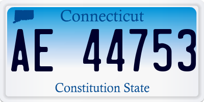 CT license plate AE44753