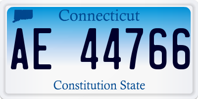 CT license plate AE44766