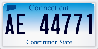 CT license plate AE44771