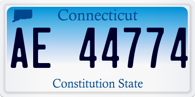 CT license plate AE44774