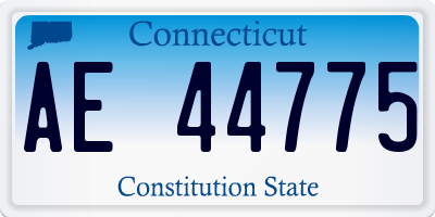 CT license plate AE44775
