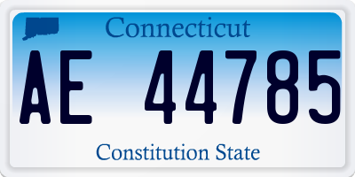 CT license plate AE44785