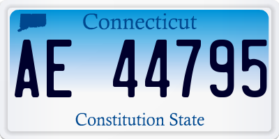 CT license plate AE44795