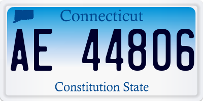 CT license plate AE44806