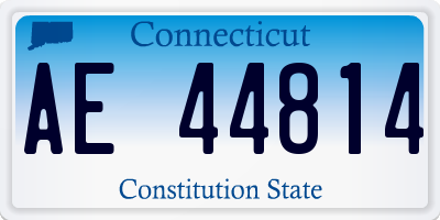 CT license plate AE44814