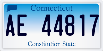 CT license plate AE44817