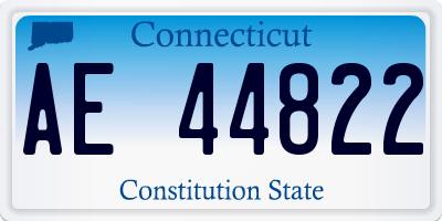 CT license plate AE44822