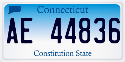 CT license plate AE44836