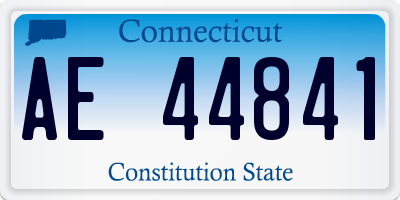 CT license plate AE44841