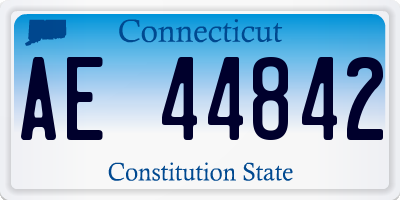 CT license plate AE44842