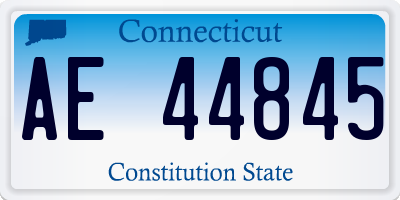 CT license plate AE44845