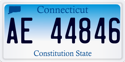 CT license plate AE44846