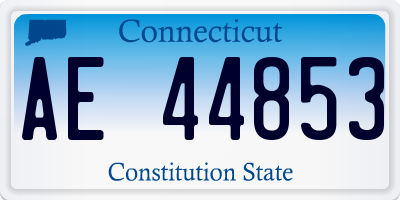 CT license plate AE44853