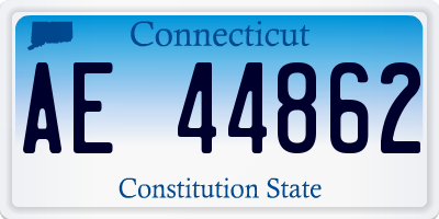 CT license plate AE44862