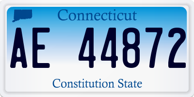 CT license plate AE44872