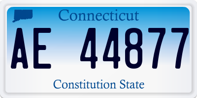 CT license plate AE44877