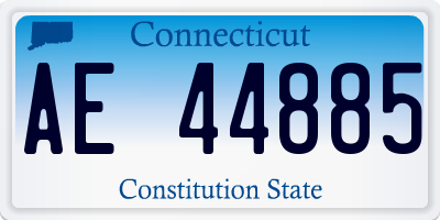 CT license plate AE44885
