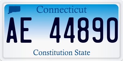 CT license plate AE44890