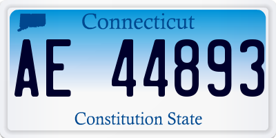 CT license plate AE44893