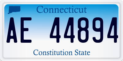 CT license plate AE44894